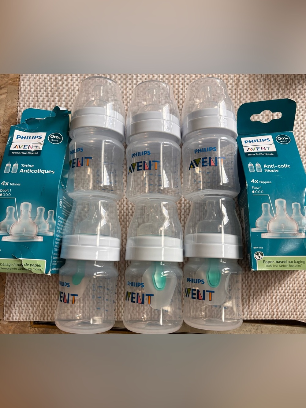 Philips Avent Clear Baby Bottles with Extra Nipples